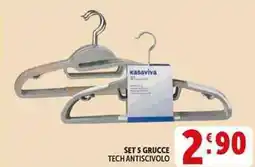 Deco Supermercati Set 5 grucce tech antiscivolo offerta