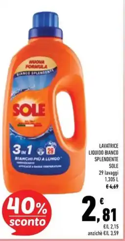 Conad Superstore Lavatrice liquido bianco splendente sole offerta