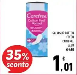 Conad Superstore Salvaslip cotton fresh carefree offerta