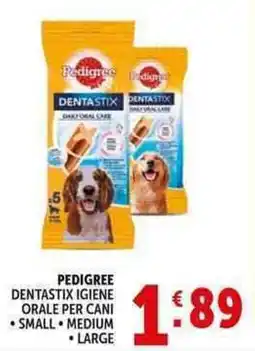 Deco Supermercati Pedigree dentastix igiene orale per cani offerta