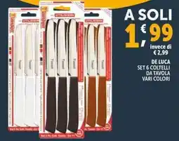 Deco Supermercati De luca set 6 coltelli da tavola offerta