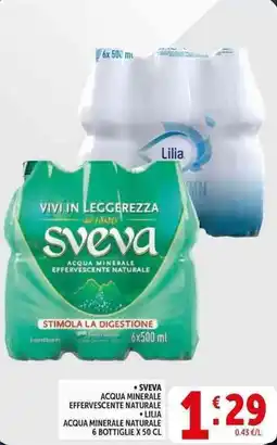 Deco Supermercati Sveva acqua minerale effervescente naturale offerta