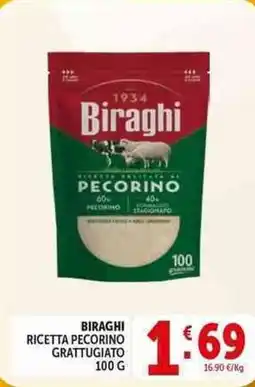 Deco Supermercati Biraghi ricetta pecorino grattugiato offerta