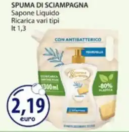 Acqua & Sapone SPUMA DI SCIAMPAGNA Sapone Liquido Ricarica offerta