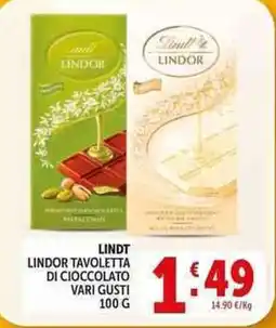 Deco Supermercati Lindt lindor tavoletta di cioccolato offerta