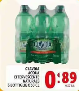 Deco Supermercati Clavdia acqua effervescente naturale offerta