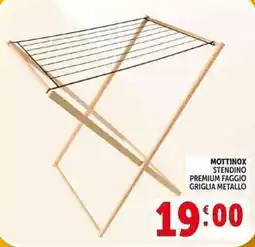 Deco Supermercati Mottinox stendino premium faggio griglia metallo offerta