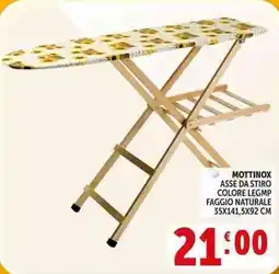 Deco Supermercati Mottinox asse da stiro colore legmp faggio naturale 35x141,5x92 cm offerta