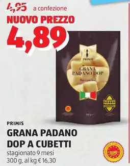 ALDI Grana padano dop a cubetti offerta