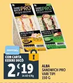 Deco Supermercati Alba sandwich pro offerta
