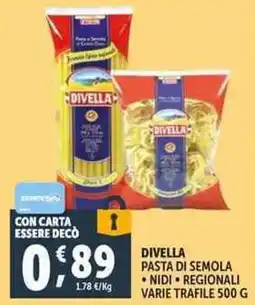 Deco Supermercati Divella pasta di semola offerta