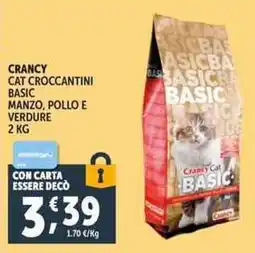 Deco Supermercati Crancy cat croccantini basic i manzo, pollo e i verdure offerta