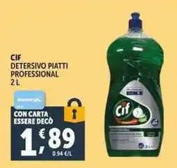 Deco Supermercati Cif detersivo piatti professional offerta