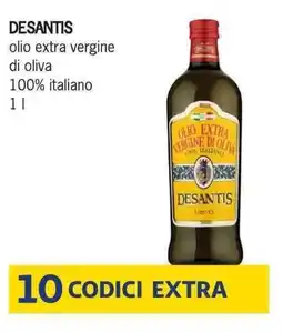 Deco Supermercati DESANTIS olio extra vergine di oliva 100% italiano offerta