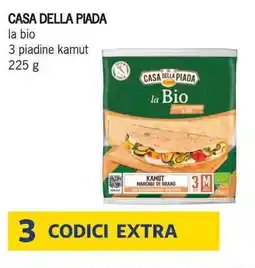 Deco Supermercati CASA DELLA PIADA la bio 3 piadine kamut offerta