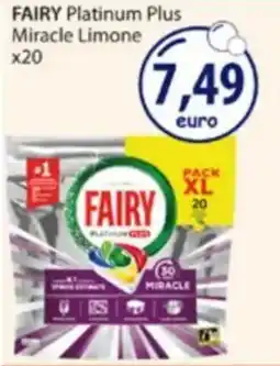 Acqua & Sapone FAIRY Platinum Plus Miracle Limone x20 offerta
