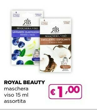 Acqua & Sapone Royal beauty maschera viso 15 ml offerta
