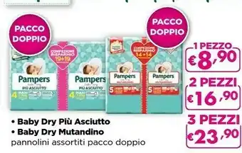 Acqua & Sapone Baby dry piu asciutto/ baby dry mutandino pannolini pacco doppio offerta