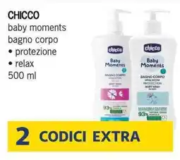Deco Supermercati CHICCO baby moments bagno corpo offerta