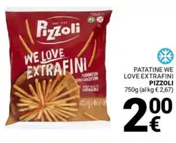 Supermercati Gulliver Patatine we love extrafini PIZZOLI offerta