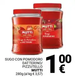 Supermercati Gulliver Sugo con pomodoro datterino/ pizzutello MUTTI offerta