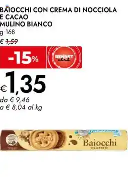 Bennet Baiocchi con crema di nocciola MULINO BIANCO offerta