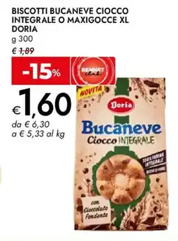 Bennet Biscotti bucaneve ciocco integrale o maxigocce XL DORIA offerta