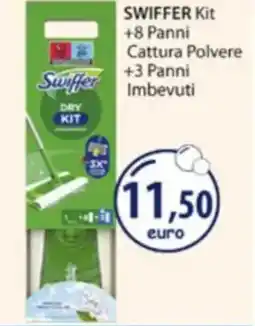 Acqua & Sapone SWIFFER Kit +8 Panni Cattura Polvere +3 Panni Imbevuti offerta