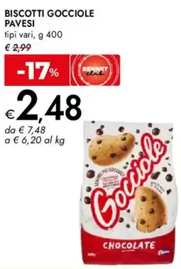 Bennet Biscotti gocciole PAVESI offerta