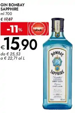 Bennet Gin bombay SAPPHIRE offerta
