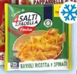 Bennet Ravioli ricotta e spinaci surgelati 4 salti in padella FINDUS offerta