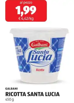 ALDI Galbani ricotta santa lucia offerta