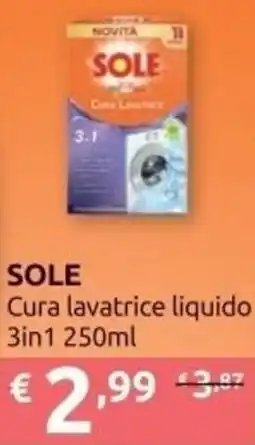 Ipersoap SOLE Cura lavatrice liquido 3in1 offerta
