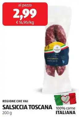 ALDI Regione che vai salsiccia toscana offerta
