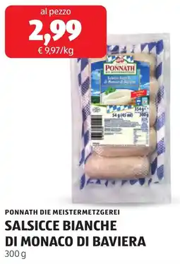 ALDI Ponnath die meistermetzgerei salsicce bianche di monaco di baviera offerta