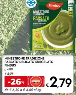 Bennet Minestrone tradizione passato delicato surgelato FINDUS offerta
