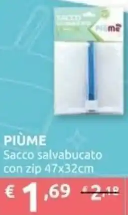 Ipersoap PIÙME Sacco salvabucato con zip offerta