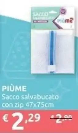 Ipersoap PIÙME Sacco salvabucato con zip offerta