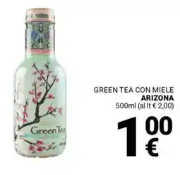 Supermercati Gulliver Green tea con miele ARIZONA offerta