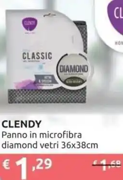 Ipersoap CLENDY Panno in microfibra diamond vetri offerta