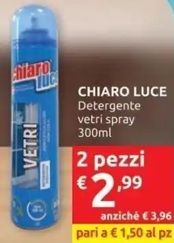 Ipersoap CHIARO LUCE Detergente vetri spray offerta