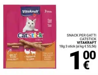 Supermercati Gulliver Snack per gatti catstick VITAKRAFT offerta