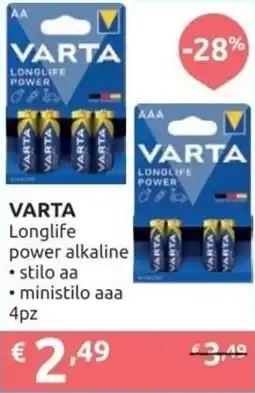 Ipersoap VARTA Longlife power alkaline offerta