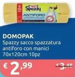Ipersoap DOMOPAK Spazzy sacco spazzatura antiforo con manici offerta