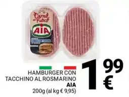 Supermercati Gulliver Hamburger con tacchino al rosmarino AIA offerta
