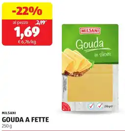 ALDI Milsani gouda a fette offerta