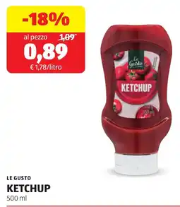 ALDI Le gusto ketchup offerta