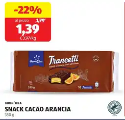 ALDI Buon'ora snack cacao arancia offerta