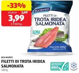 ALDI Filetti di trota iridea salmonata offerta
