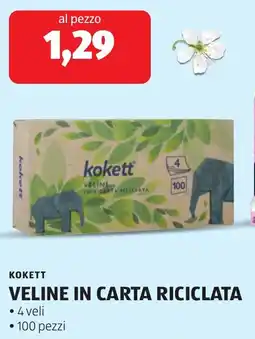ALDI Kokett veline in carta riciclata offerta